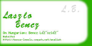 laszlo bencz business card